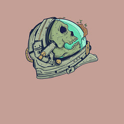 Свитшот хлопковый мужской Череп астронавта, цвет: пыльно-розовый — фото 2