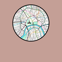 Свитшот хлопковый мужской Карта центра Москвы, цвет: пыльно-розовый — фото 2