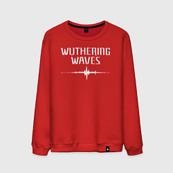Свитшот хлопковый мужской Wuthering Waves Frequency, цвет: красный