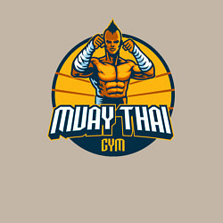 Свитшот хлопковый мужской Muay thai gym, цвет: миндальный — фото 2