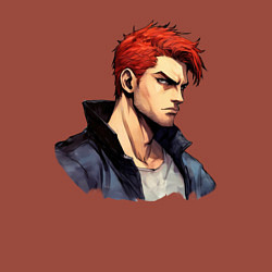 Свитшот хлопковый мужской Красный герой, цвет: кирпичный — фото 2