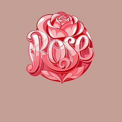 Свитшот хлопковый мужской Роза с надписью, цвет: пыльно-розовый — фото 2