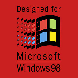 Свитшот хлопковый мужской Разработанный для windows 98, цвет: красный — фото 2