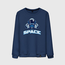 Свитшот хлопковый мужской Space man, цвет: тёмно-синий