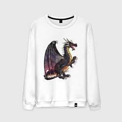 Свитшот хлопковый мужской HOMM3 Black Dragon, цвет: белый