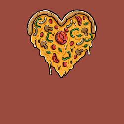 Свитшот хлопковый мужской Pizza heart, цвет: кирпичный — фото 2