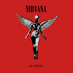 Свитшот хлопковый мужской In utero Nirvana, цвет: красный — фото 2