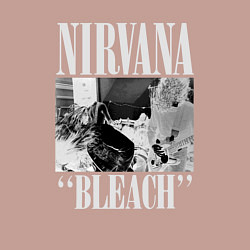 Свитшот хлопковый мужской Nirvana bleach black album, цвет: пыльно-розовый — фото 2