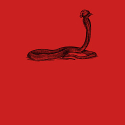 Свитшот хлопковый мужской Кобра в новогодней шапке, цвет: красный — фото 2