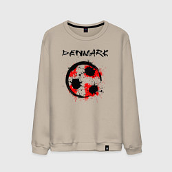 Свитшот хлопковый мужской Сборная Дании, цвет: миндальный