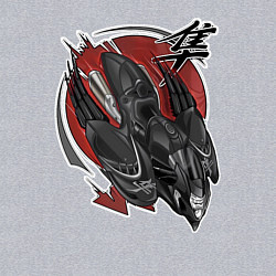 Свитшот хлопковый мужской Suzuki hayabusa, цвет: меланж — фото 2