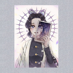 Свитшот хлопковый мужской Клинок, рассекающий демонов Синобу Котё, цвет: меланж — фото 2