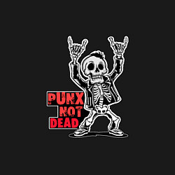 Свитшот хлопковый мужской Череп с козой punks not dead, цвет: черный — фото 2