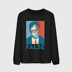 Свитшот хлопковый мужской Dwight false - офис, цвет: черный