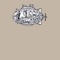 Свитшот хлопковый мужской Субмарина мой дом, цвет: миндальный — фото 2