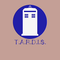 Свитшот хлопковый мужской Blue tardis, цвет: пыльно-розовый — фото 2