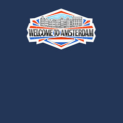 Свитшот хлопковый мужской Амстердам - добро пожаловать, цвет: тёмно-синий — фото 2