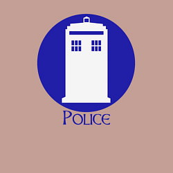 Свитшот хлопковый мужской Tardis police, цвет: пыльно-розовый — фото 2