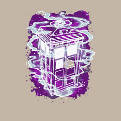 Свитшот хлопковый мужской Tardis violet, цвет: миндальный — фото 2