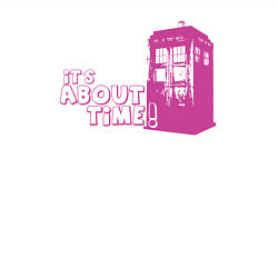 Свитшот хлопковый мужской Тардис - самое время, цвет: белый — фото 2