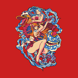 Свитшот хлопковый мужской Оne piece виви и нами vivi and nami, цвет: красный — фото 2