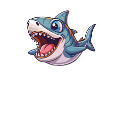 Свитшот хлопковый мужской Позитивная акула, цвет: белый — фото 2