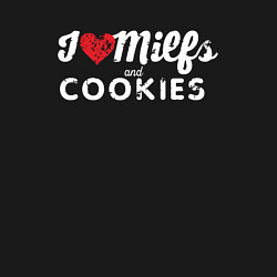 Свитшот хлопковый мужской Milf and cookies милфа, цвет: черный — фото 2