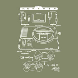 Свитшот хлопковый мужской Sega genesis manual, цвет: авокадо — фото 2