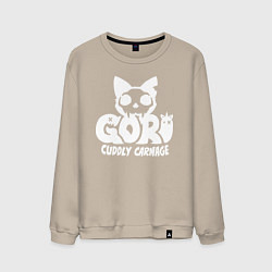 Свитшот хлопковый мужской Goro cuddly carnage logo, цвет: миндальный