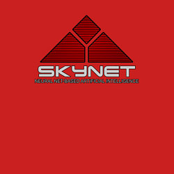 Свитшот хлопковый мужской Skynet - cyberdyne, цвет: красный — фото 2