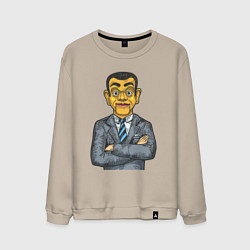 Свитшот хлопковый мужской Человек кукла, цвет: миндальный