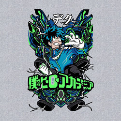 Свитшот хлопковый мужской Моя геройская академия главный герой Деку, цвет: меланж — фото 2