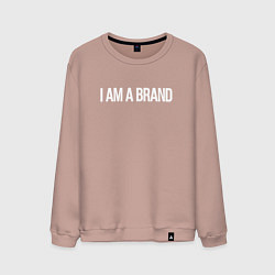 Свитшот хлопковый мужской I am a brand, цвет: пыльно-розовый