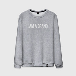 Свитшот хлопковый мужской I am a brand, цвет: меланж