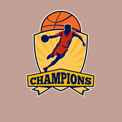 Свитшот хлопковый мужской Champion basketball, цвет: пыльно-розовый — фото 2