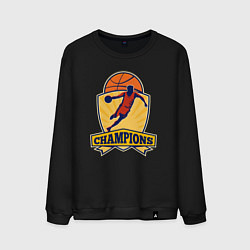 Свитшот хлопковый мужской Champion basketball, цвет: черный