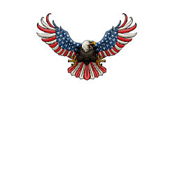 Свитшот хлопковый мужской Орёл Америки, цвет: белый — фото 2