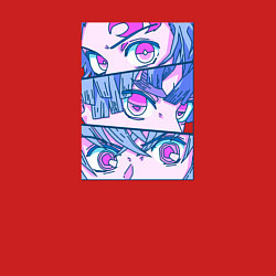 Свитшот хлопковый мужской Тандзиро Незуко и Зеницу Клинок рассекающий демоно, цвет: красный — фото 2