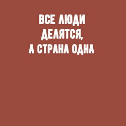 Свитшот хлопковый мужской Все люди делятся страна одна, цвет: кирпичный — фото 2