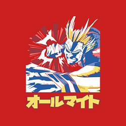 Свитшот хлопковый мужской Моя геройская академия Всемогущий удар, цвет: красный — фото 2