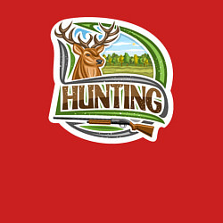 Свитшот хлопковый мужской Deer hunting, цвет: красный — фото 2