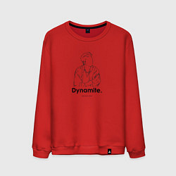 Свитшот хлопковый мужской BTS Dynamite RM, цвет: красный