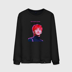 Свитшот хлопковый мужской Kim Hong Joong Ateez, цвет: черный