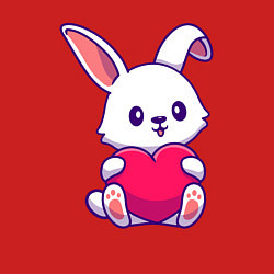 Свитшот хлопковый мужской Heart rabbit, цвет: красный — фото 2