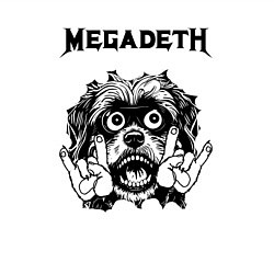 Свитшот хлопковый мужской Megadeth - rock dog, цвет: белый — фото 2