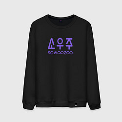 Свитшот хлопковый мужской BTS Sowoozoo, цвет: черный