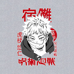 Свитшот хлопковый мужской Магическая битва Итадори Itadori, цвет: меланж — фото 2