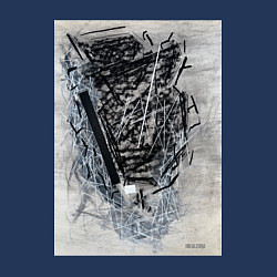 Свитшот хлопковый мужской Абстрактная графика Blue, цвет: тёмно-синий — фото 2