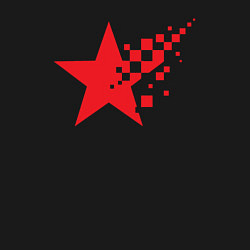 Свитшот хлопковый мужской USSR pixel star, цвет: черный — фото 2