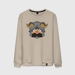 Свитшот хлопковый мужской Сенши - подземелье вкусностей, цвет: миндальный